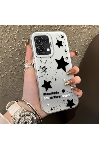 Hontinga حافظة هاتف OPPO A6 Pro 4G متوافقة مع Yıldızlar منقوش مصنوعة من السيل...