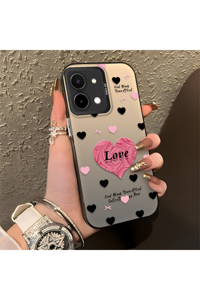 Hontinga حافظة هاتف Vivo Y28 متوافقة مع الحواف السيليكونية الصلبة والمضادة لل...