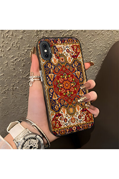 Hontinga iPhone X Compatible Silicone Edge Hard Back Anti-Fall Phone Case Vin...