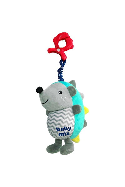 Babymix Baby Mix Σκαντζόχοιρος μπλε-γκρι λούτρινο παιχνίδι με μηχανισμό παιχν...