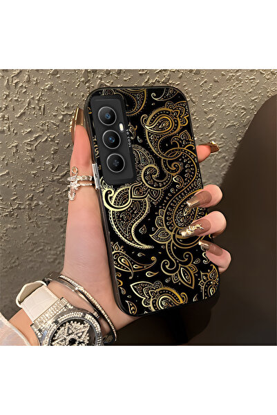 Hontinga حافظة هاتف Realme C65 متوافقة مع الحواف السيليكونية الصلبة والمضادة ...