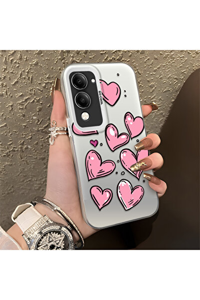 Hontinga حافظة هاتف Vivo Y04 متوافقة مع الحواف السيليكونية الصلبة والمضادة لل...