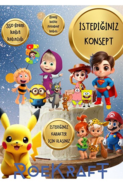 OEM Roekraft İsteğe bağlı Doğum Günü Seti , Pasta Süsü