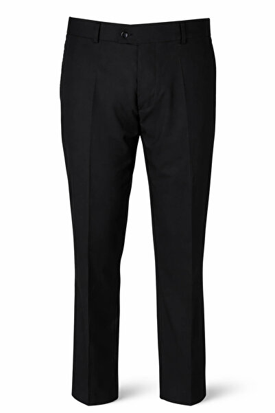 trender بنطلون قماش أسود للرجال Plv1