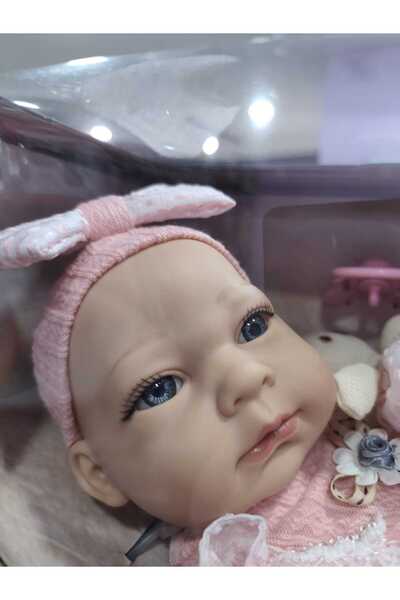 Boratila Toys 40 CM Tam Vinil Kıyafetli Güzel Bebek Emzikli Biberonlu, Küçük ...