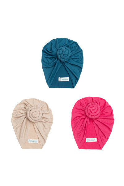 melvelo Set de 3 turbane pentru bebeluși Donut, spandex, Melvelo, Rose - Isla...