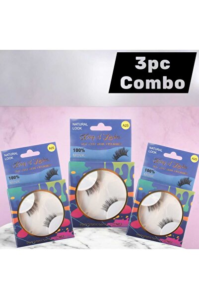 King of Lashes 3-Piece Combo Hot Faux Mink Eyelashes – Lightweight, Reusable ...