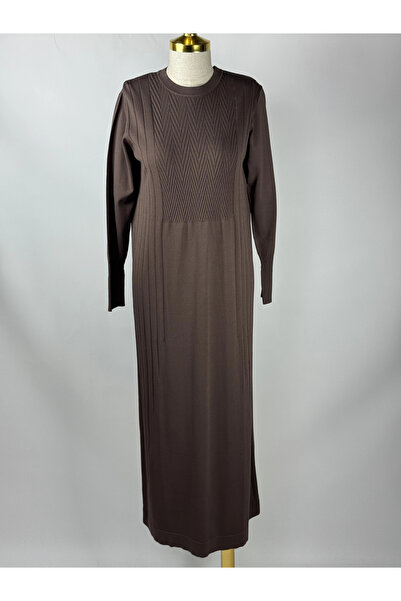 Nuss Kahve Renk Triko Elbise