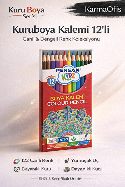 KarmaOfis Kuruboya Marker Pens 12-Pack – Vibrant Colors, Soft Tip, Ideal for ...