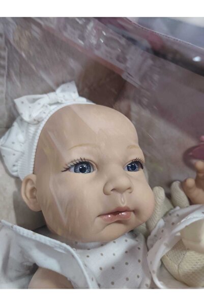 Boratila Toys 40 CM Tam Vinil Kıyafetli Güzel Bebek Emzikli Biberonlu, Küçük ...
