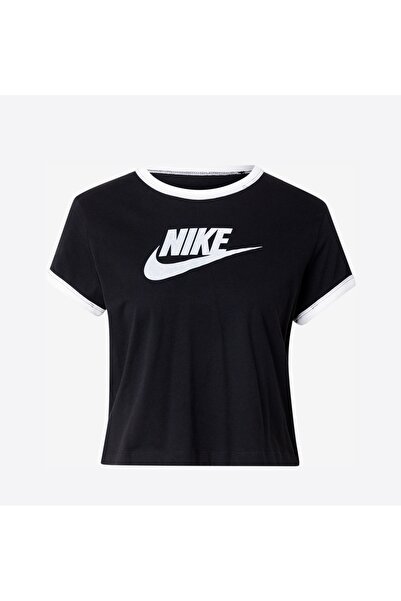 Nike Cropped T-shirt Sportswear Ringer Run "Black/White" IF4072-010
