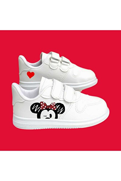 lias desing Meraklı Casus cu imprimeu pantofi sport pentru copii cu bandă alb...