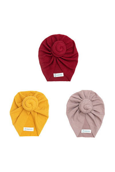 melvelo Set de 3 turbane pentru bebeluși Donut, bumbac, Melvelo, frânghie - R...