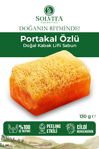 Doğal Kabak Lifli Portakal Özlü Sabun – Peeling Etkili & Canlandırıcı Arınma | 130 gr