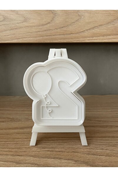 Filkorium3D 2 Year Old Birthday Cookie Mold and Stamp - Number 2 with Balloon