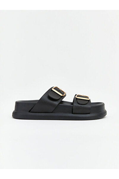 LC Waikiki Leather Look Double Banded Women's Slippers