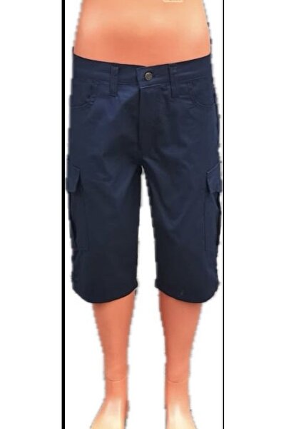 BeyzDenim Blue Lacquered Dobby Fabric Capri Shorts, Below Knee, Lycra, Large ...