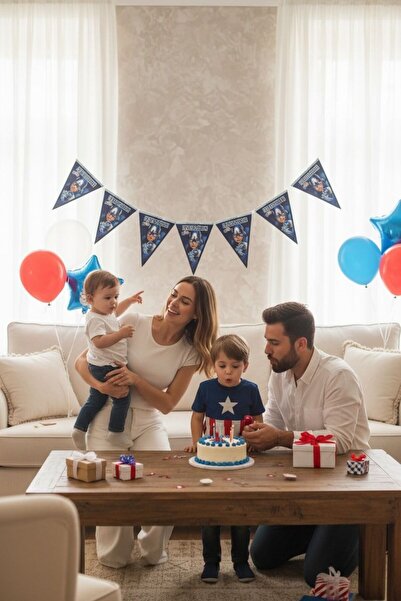 Cadde Süs Captain America Themed Pennant Set 9 Flags