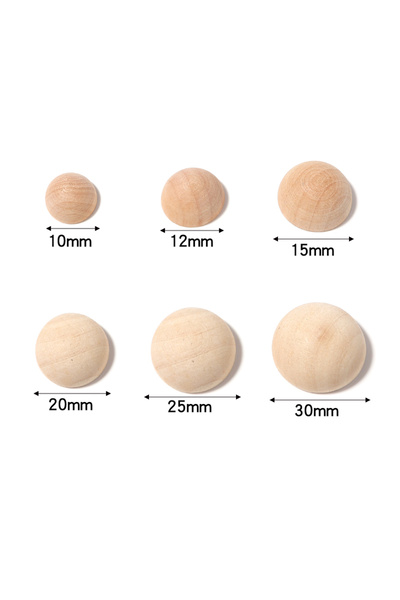 Choice3 20mm 30Pcs 01 10-50pcs/lot Half Round Wooden Cabhon Unfinished Flat B...