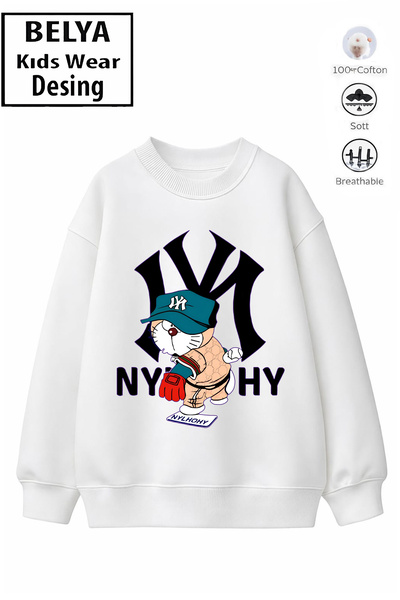 Belya Kids Wear Trend Children's Model Full Pattern Oversized Ney Design 2 Ya...