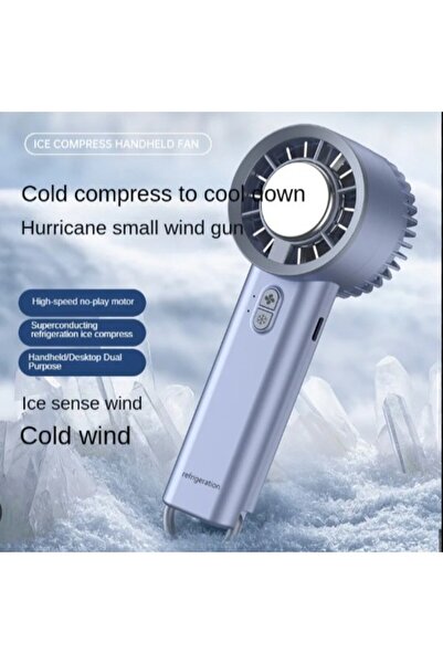 Generic Portable High Speed Cold Fan - Handheld & Desktop Rechargeable Coolin...