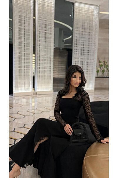 alweshah alahmar فستان سهرة أسود