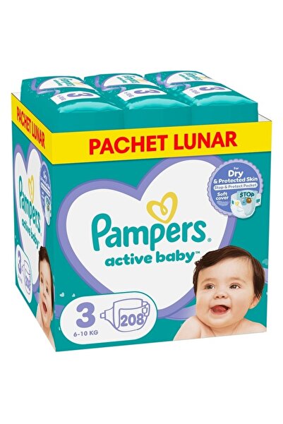 Pampers Active Baby XXL Box, nr 3, Unisex, 6-10 kg, 208 pcs