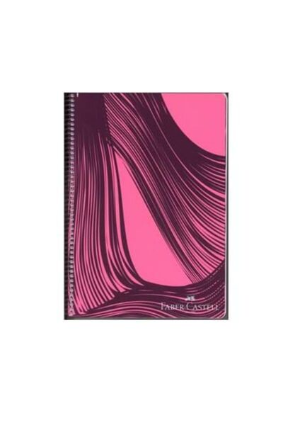 Besay Toys Pp Cover Waves Spiral Notebook 100 Yp Striped 5075 000436-Pink