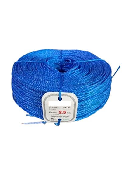 huytom ip-halat-çamaşır ipi-bayrak-ipi-200m-2,5mm mavi