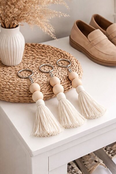 Rosina Wooden Modern Keychain Rustic Design