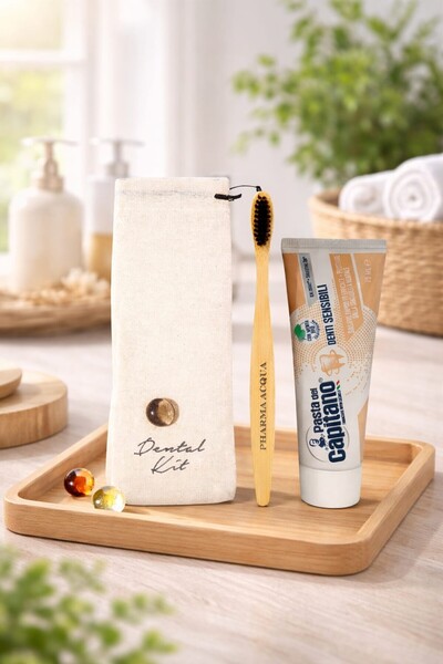 Pharma Acqua Dental Kit - Bambu Diş Fırçası + Pasta Del Capitano Denti Sensibili Diş Macunu 75ml