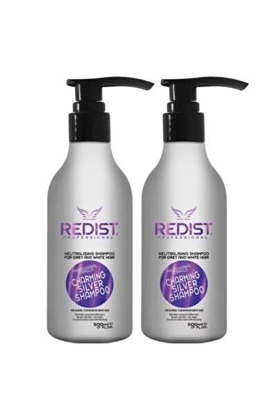 Redist 2 x Σαμπουάν για τόνωση των γκρίζων μαλλιών, επαγγελματικό, 500 ml