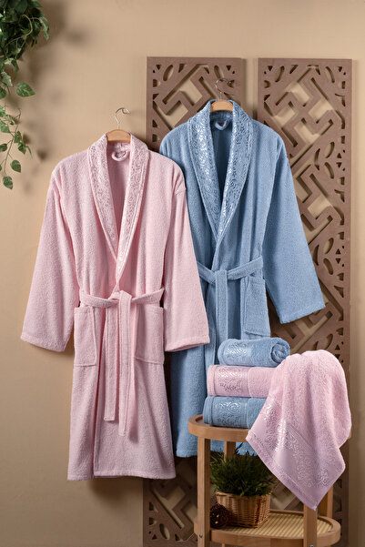 Fiesta Tekstil Star Jacquard 6-Piece Bathrobe Set
