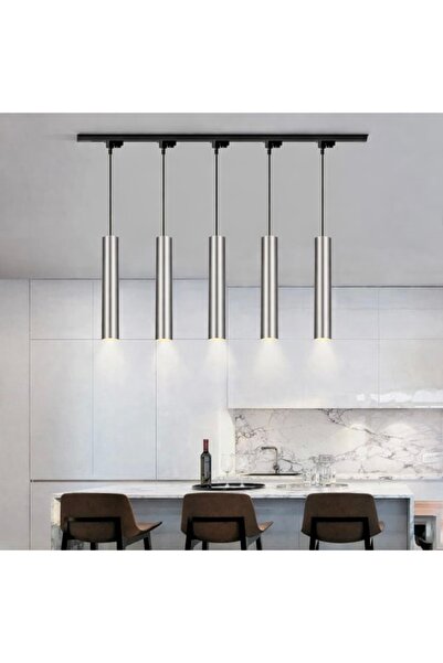 demet habek mylights GU10 5 li 1 Metre Alüminyum Ray Spot İnox Kaplama OS RAM...