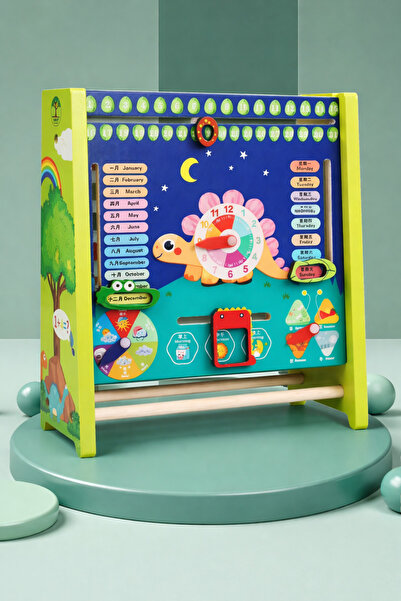 OEM Numărătoare și Calendar Multifuncțional din Lemn Montessori 2 în 1 3+ Ani