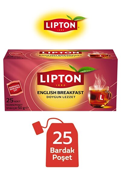 Lipton English Breakfast Siyah Bardak Poşet Çay 25li