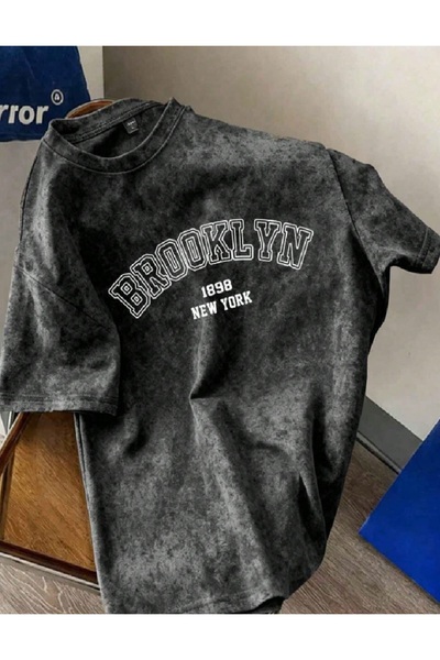 PENTHİLUS Unisex Acid Washed Oversized T-Shirt - Washed Oversized T-Shirt