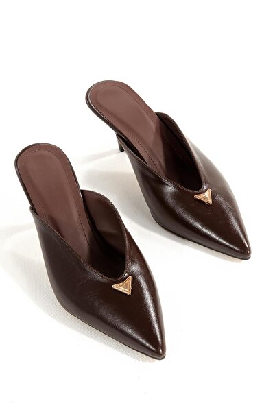 BİR-SEN SHOES zini kadın sivri burun cilt suni deri ince topuklu şık ayakkabı