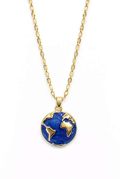 GLOW ACCESSORIES BAE Stainless Steel Gold World Pendant