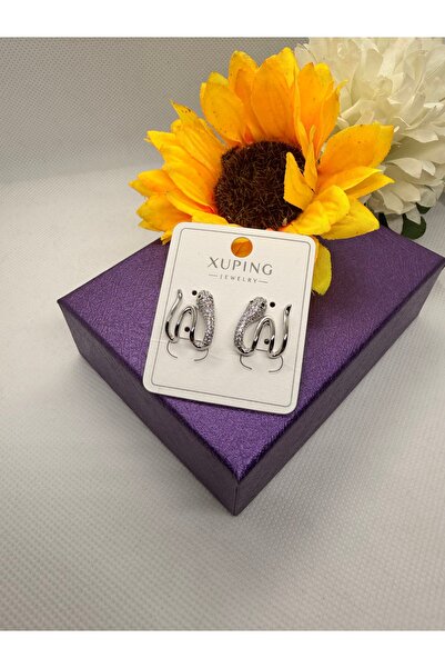 XUPING JEWELRY Jeweler's Series Zircon Stone Snake Model Steel Earrings