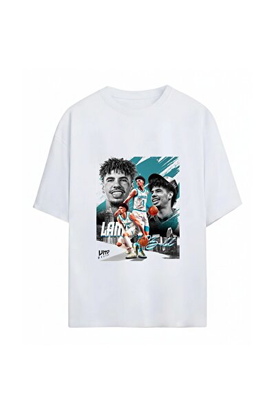 SVART WEAR Μπλουζάκι LaMelo Ball με στάμπα, unisex, oversized, 100% βαμβακερό