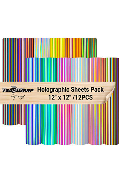 Teckwrap Craft Bubble Free Holografik Vinil Seti – 12’li – 30 cm × 30 cm