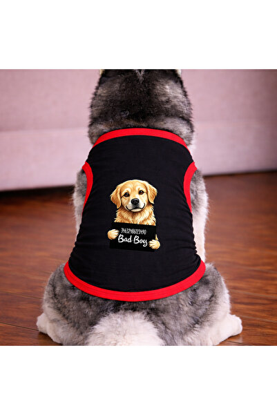 petite pati قميص Black Wanted Golden Dog للكلاب (100% قطن ممشط قطن%) للسلالات...