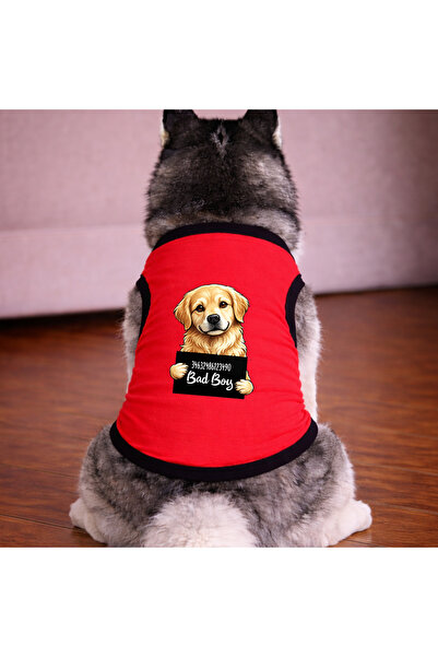 petite pati Red Wanted Golden Dog Tshirt Dog Clothing (100% Cotton Combed Cot...