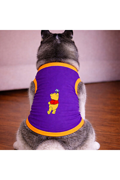 petite pati Purple Teddy Bear Dog Tshirt Dog Outfit (100% Cotton Combed Cotto...