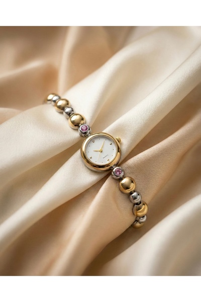 KLISHE Butik Women's Steel Watch Gold & Silver Color Luxury |   Special Desig...