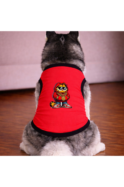 petite pati Red Garf Dog Tshirt Dog Clothing (100% Cotton Combed Cotton) Smal...