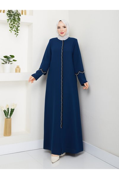 AKNER Double Sleeve Stoneed Abaya Ferace