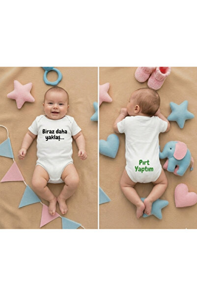 Novera Organik %100 Pamuklu Bebek Zıbın Çift Yönlü Desen Çıtçıtlı Bebek Body