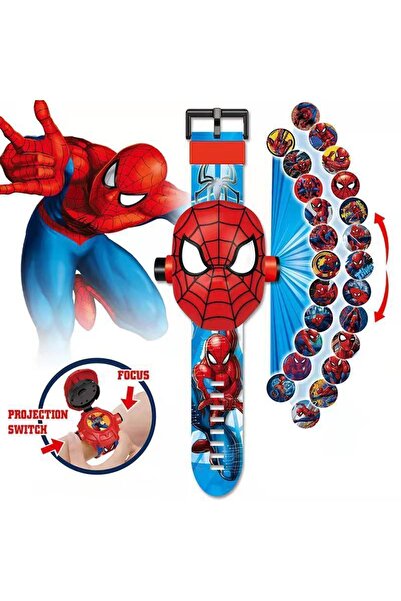 HOŞGARDENS Örümcek Adam Projeksiyonlu Digital Çocuk Kol Saati Farklı Karakter...